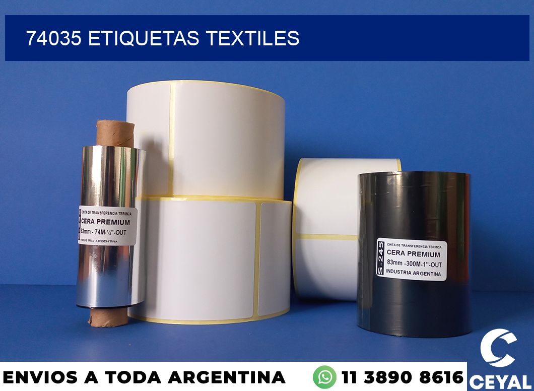 74035 etiquetas textiles