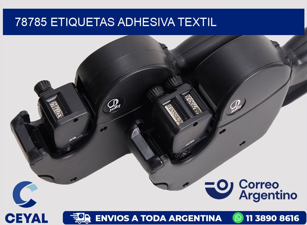 78785 etiquetas adhesiva textil