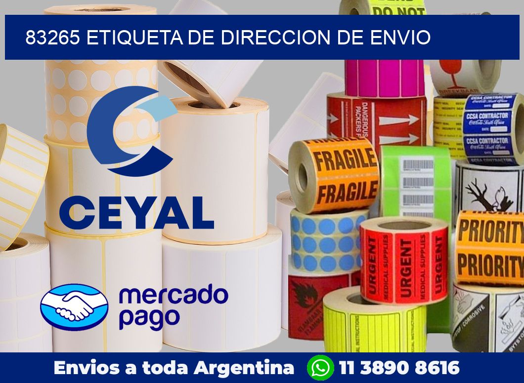 83265 Etiqueta de direccion de envio