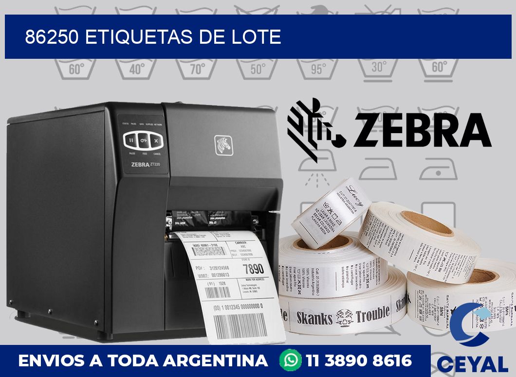 86250 Etiquetas de lote