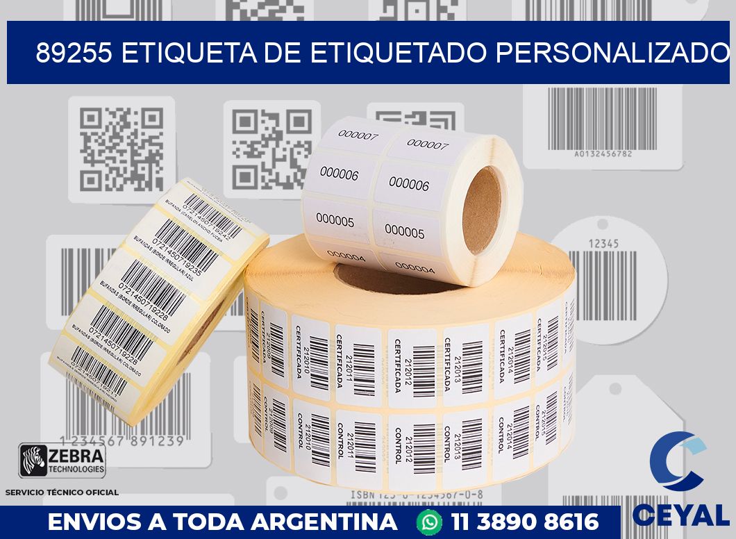 89255 Etiqueta de etiquetado personalizado