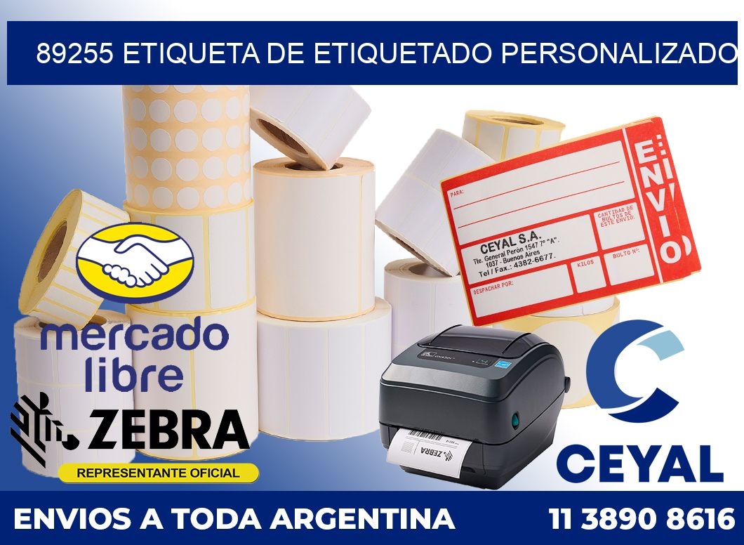 89255 Etiqueta de etiquetado personalizado