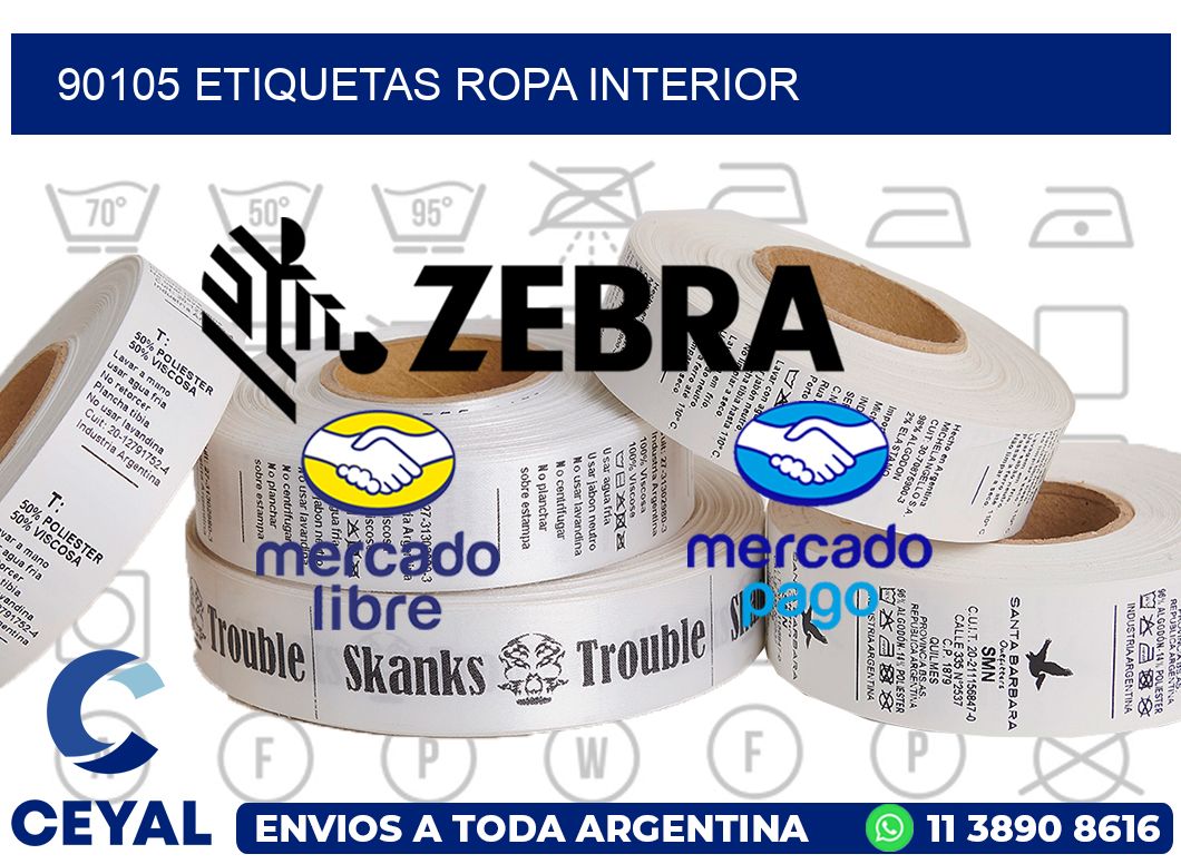 90105 Etiquetas ropa interior