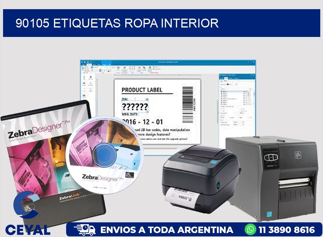 90105 Etiquetas ropa interior