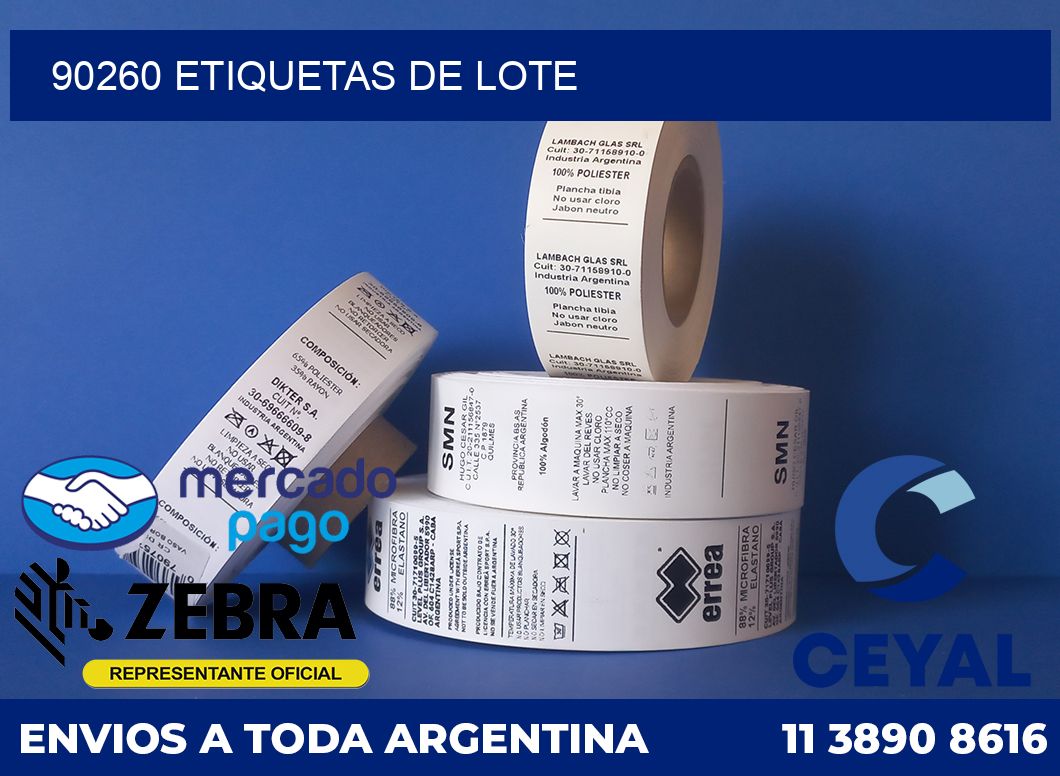 90260 Etiquetas de lote