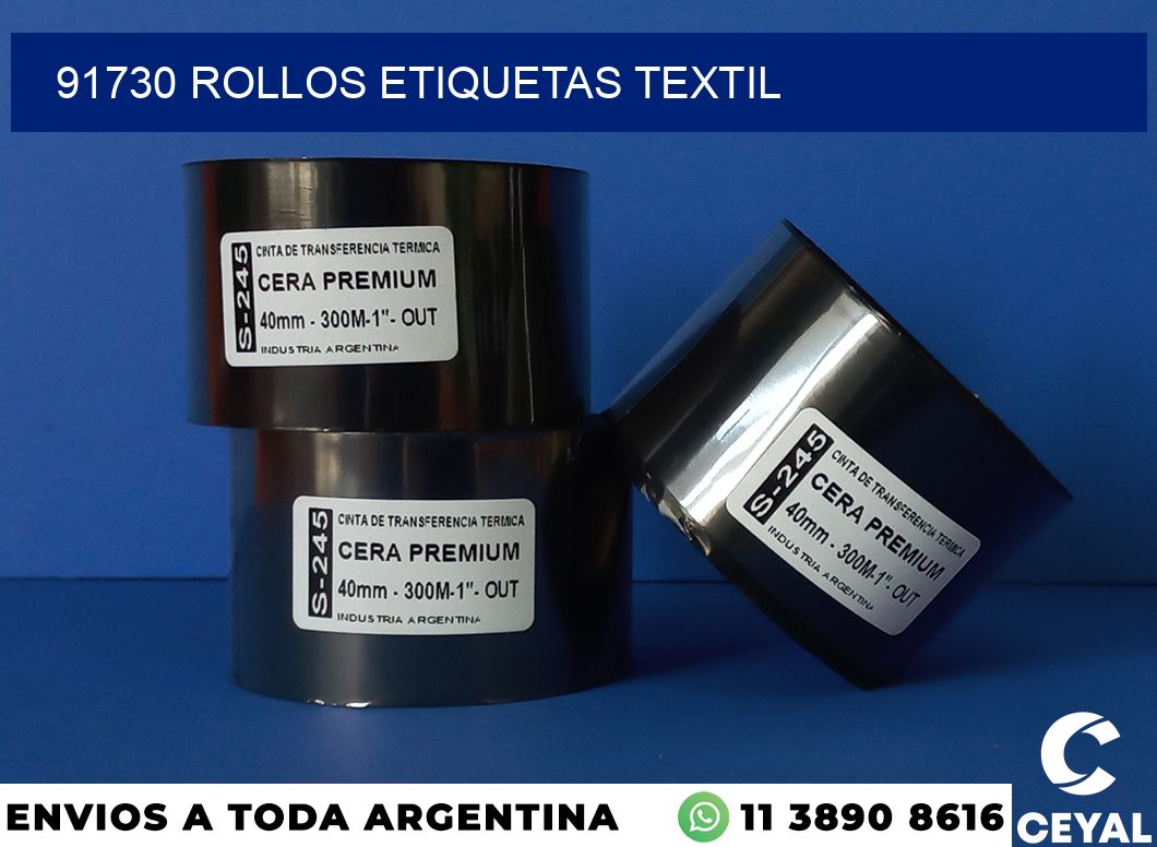 91730 rollos etiquetas textil