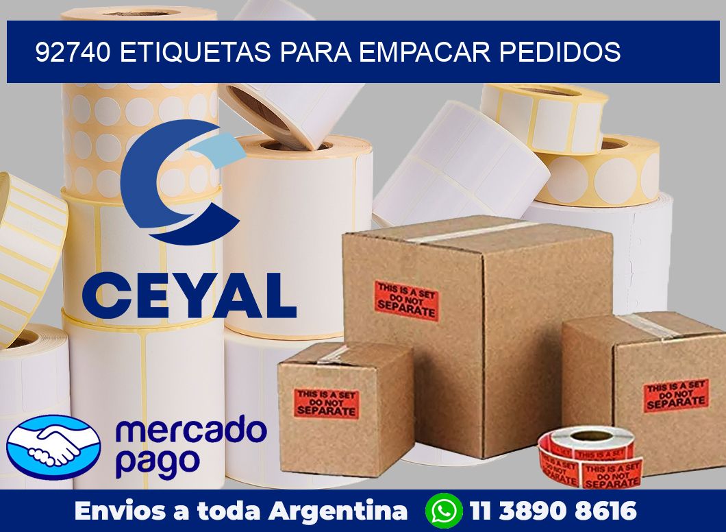 92740 Etiquetas para empacar pedidos