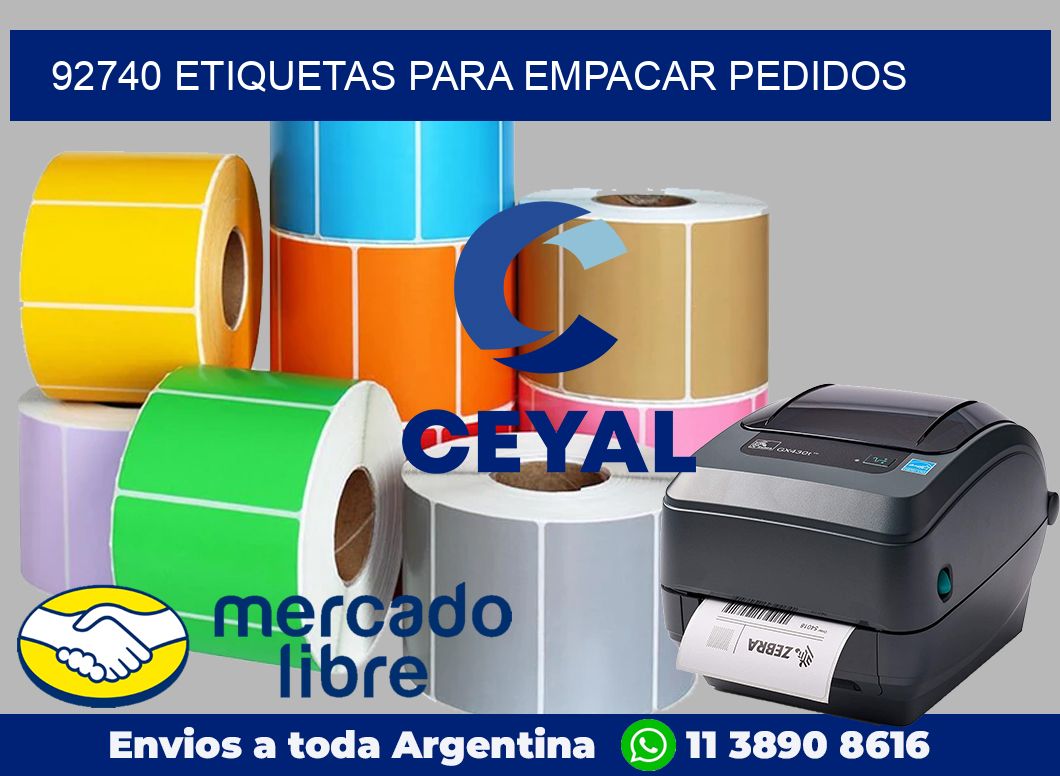 92740 Etiquetas para empacar pedidos