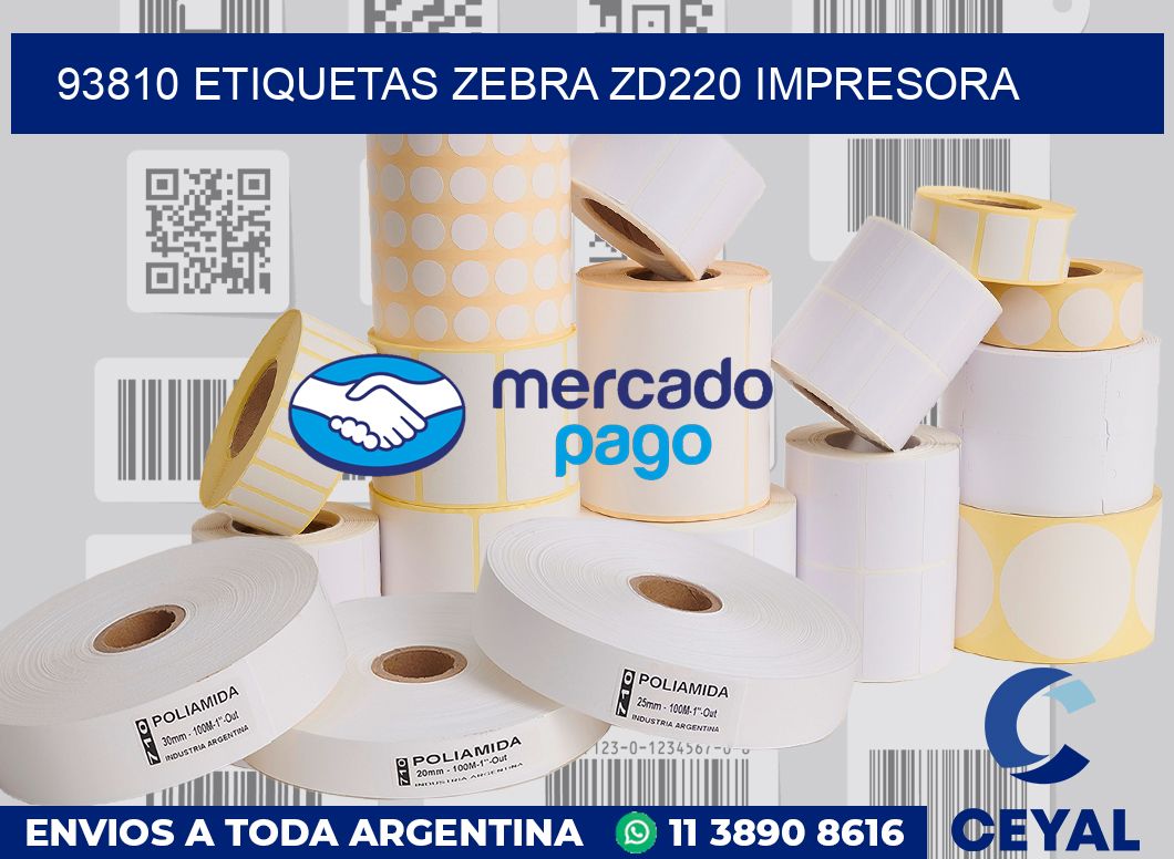 93810 etiquetas Zebra zd220 impresora