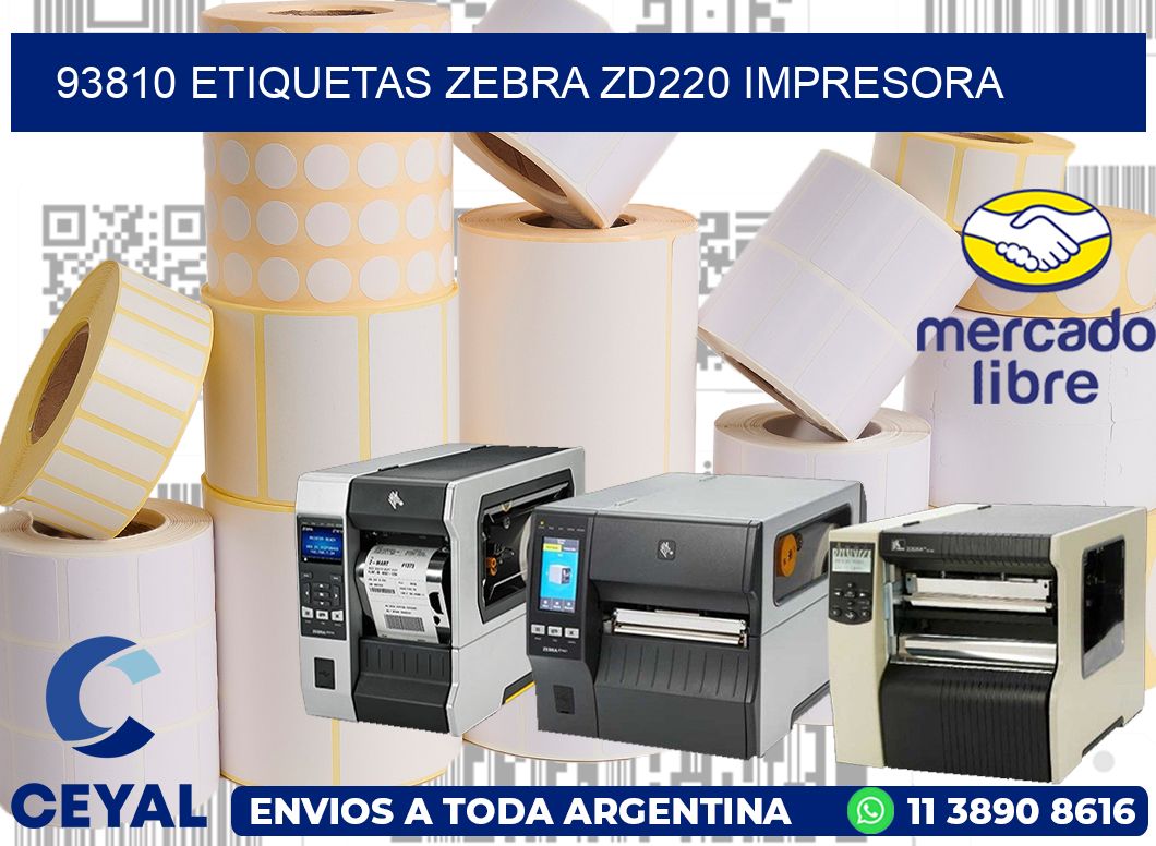 93810 etiquetas Zebra zd220 impresora