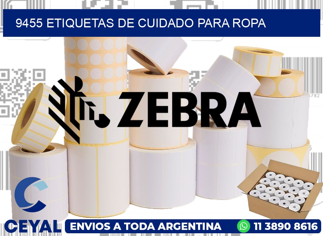 9455 Etiquetas de cuidado para ropa