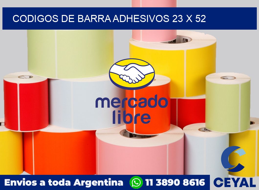 Codigos de barra adhesivos 23 x 52