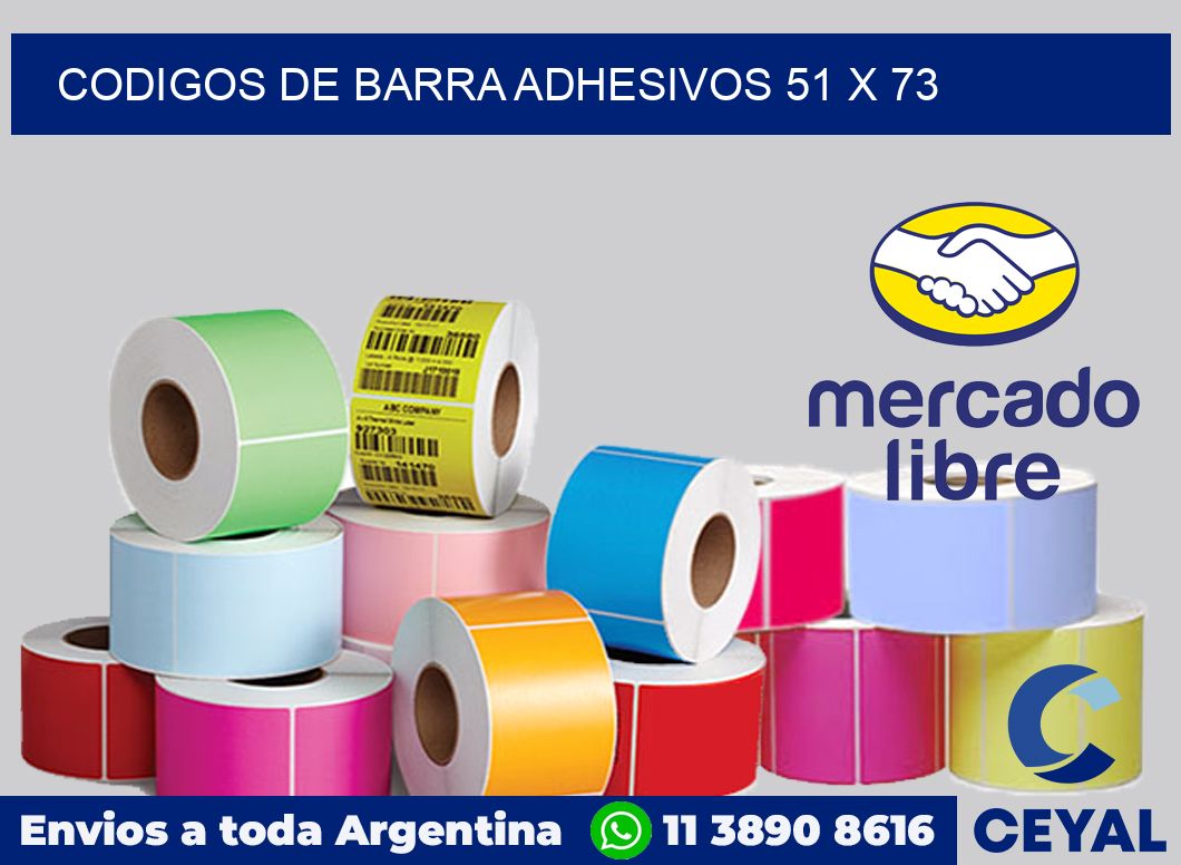 Codigos de barra adhesivos 51 x 73