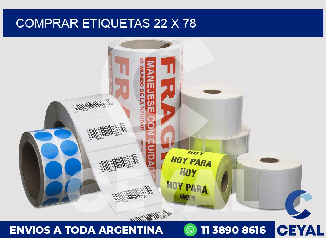 Comprar etiquetas 22 x 78