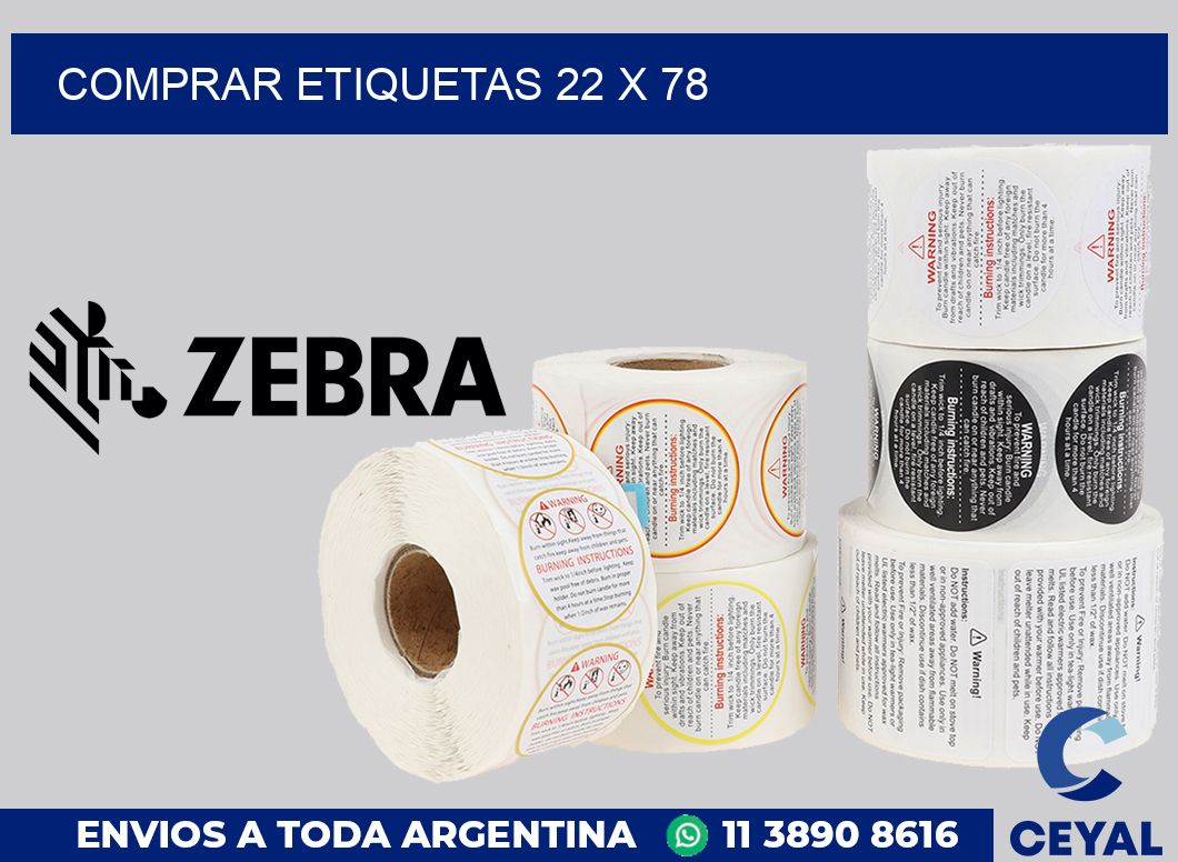 Comprar etiquetas 22 x 78