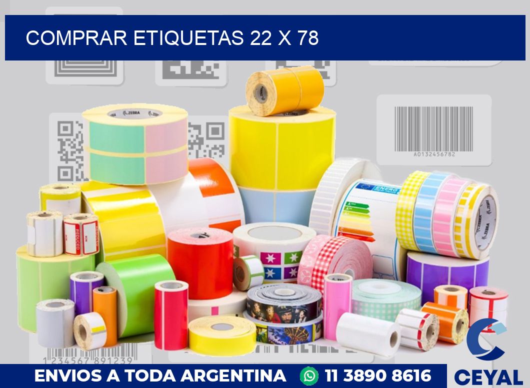 Comprar etiquetas 22 x 78