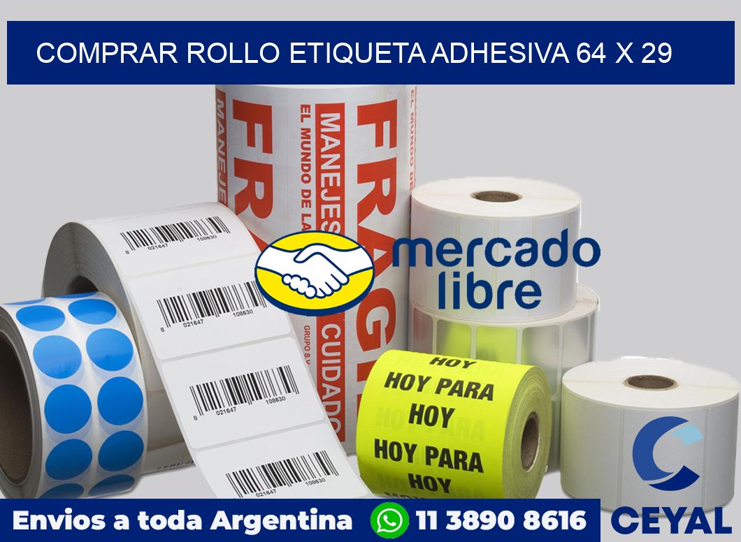 Comprar rollo etiqueta adhesiva 64 x 29
