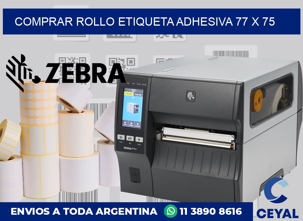 Comprar rollo etiqueta adhesiva 77 x 75