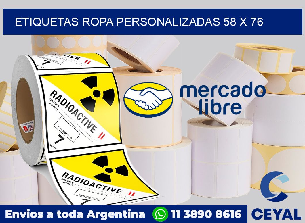 Etiquetas ropa personalizadas 58 x 76