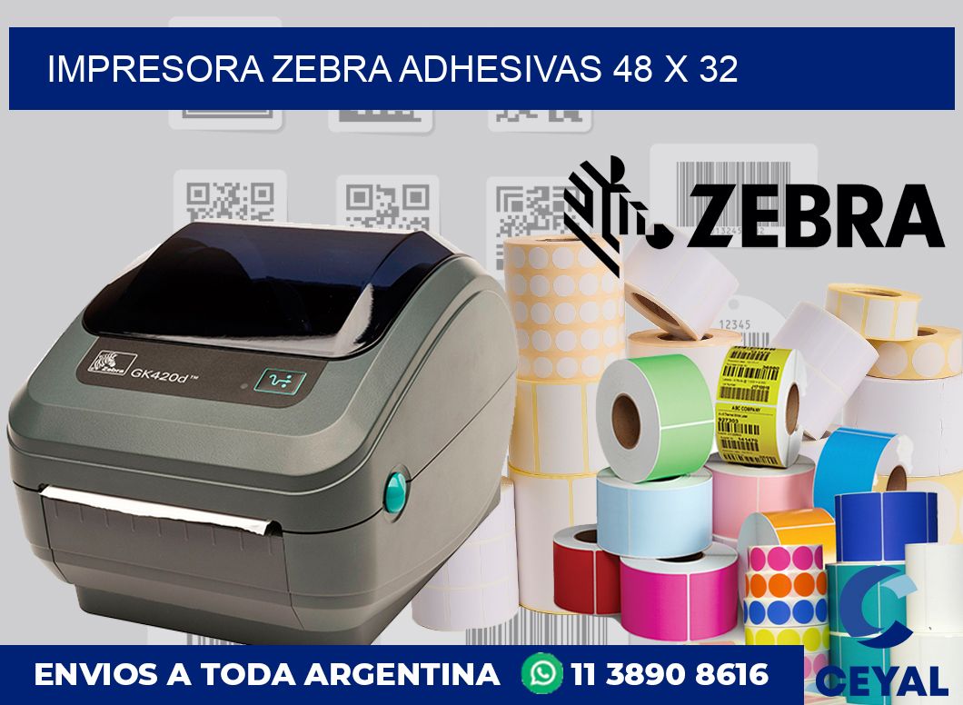 Impresora Zebra adhesivas 48 x 32