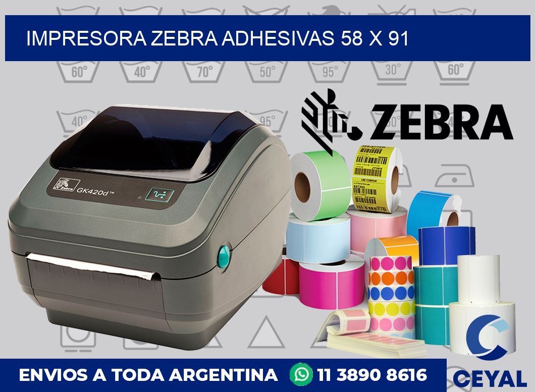 Impresora Zebra adhesivas 58 x 91