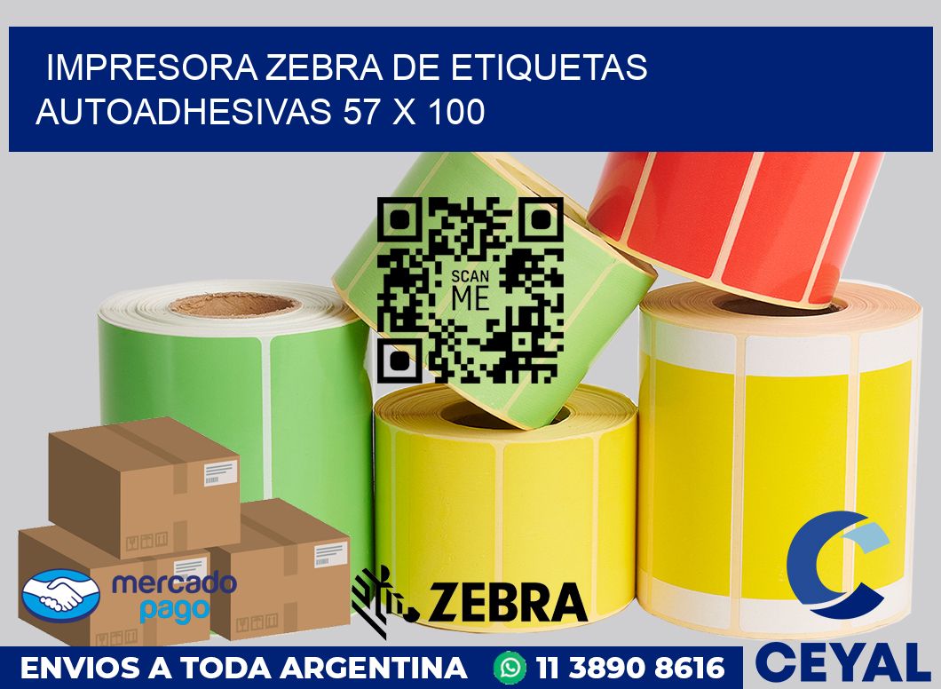 Impresora Zebra de etiquetas autoadhesivas 57 x 100