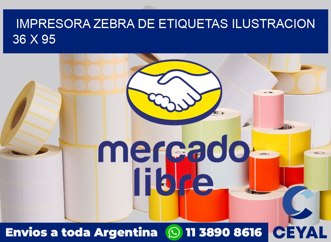 Impresora Zebra de etiquetas ilustracion 36 x 95