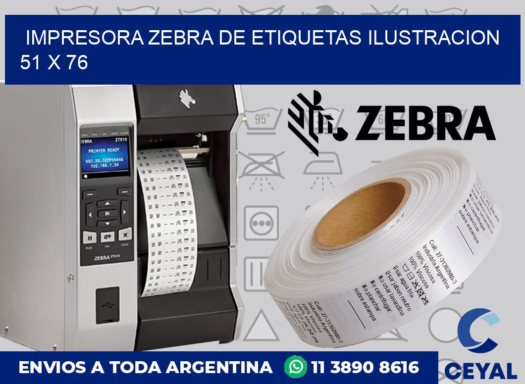 Impresora Zebra de etiquetas ilustracion 51 x 76