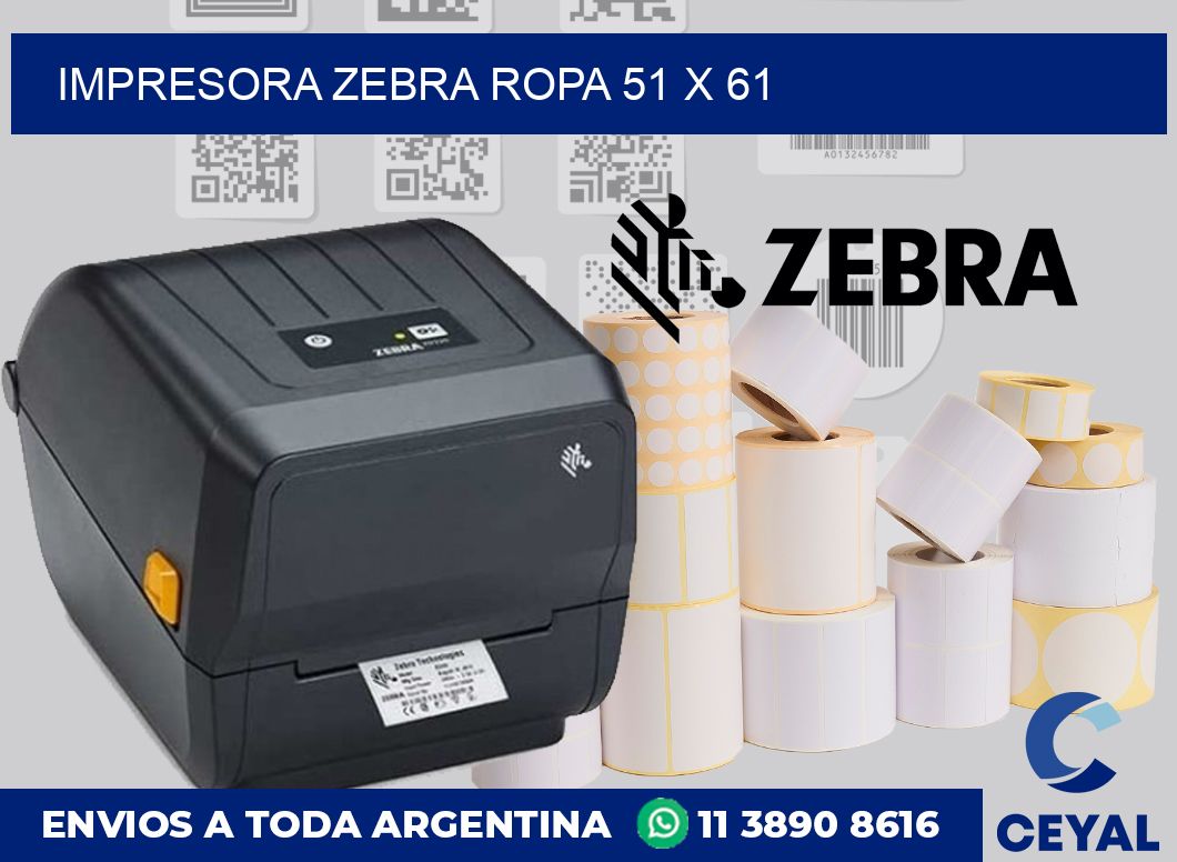 Impresora Zebra ropa 51 x 61