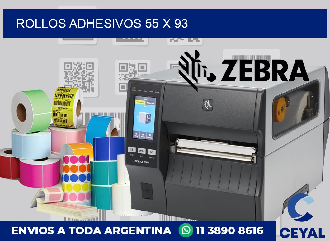 Rollos adhesivos 55 x 93