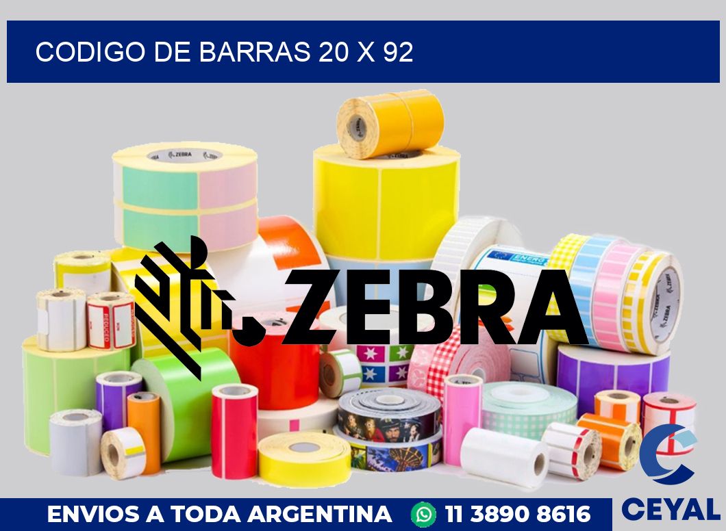 codigo de barras 20 x 92