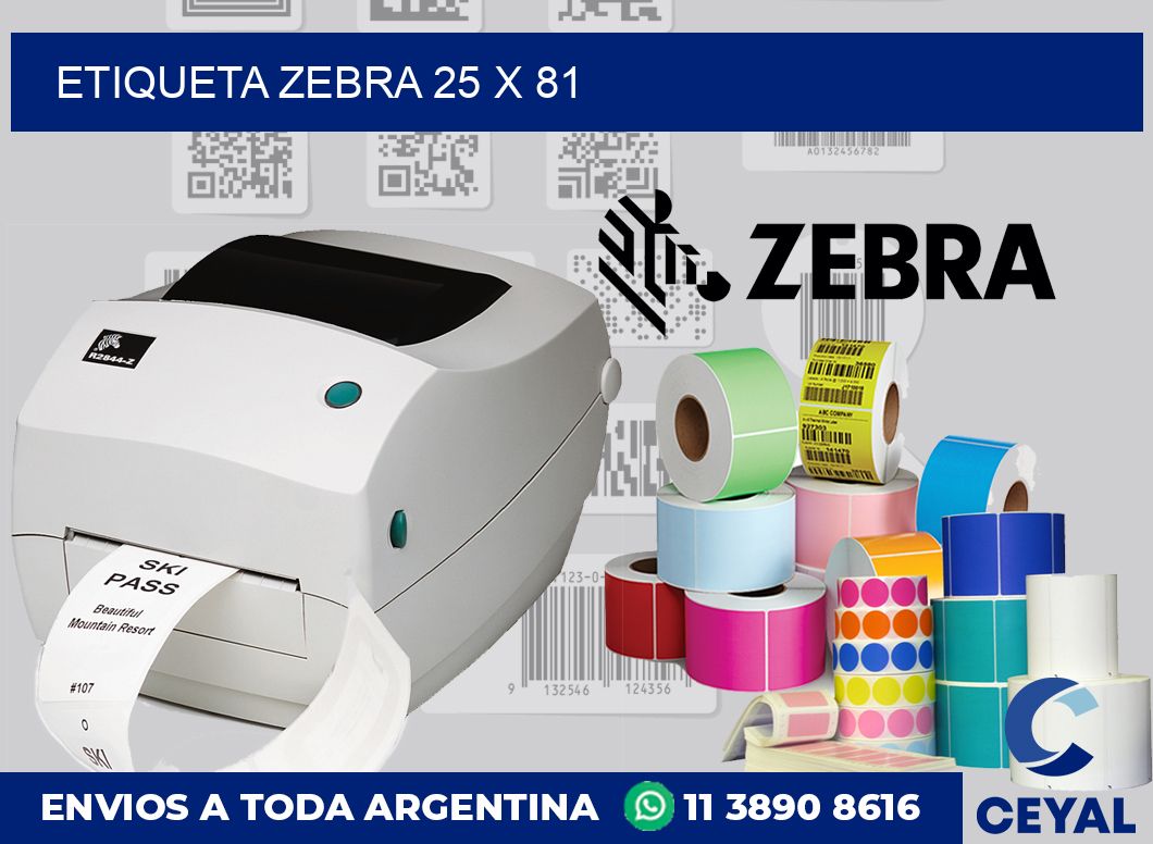 etiqueta zebra 25 x 81