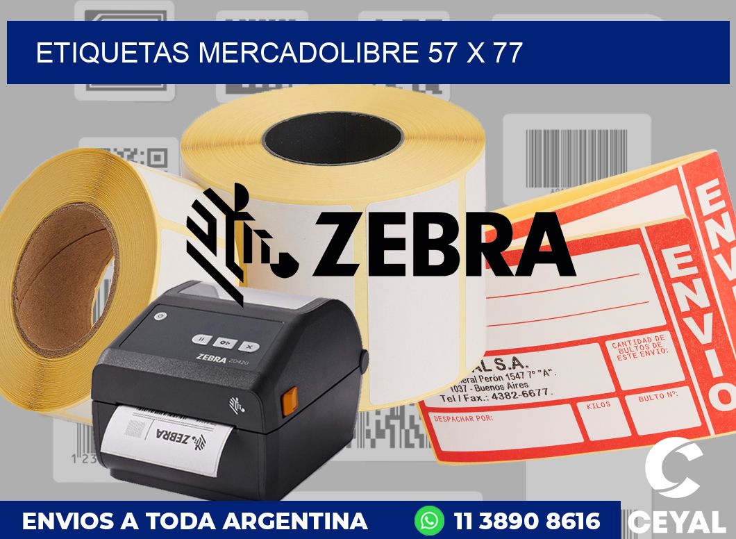 etiquetas mercadolibre 57 x 77