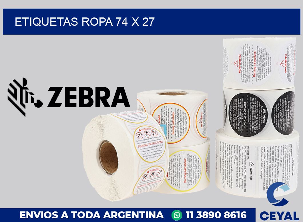 etiquetas ropa 74 x 27
