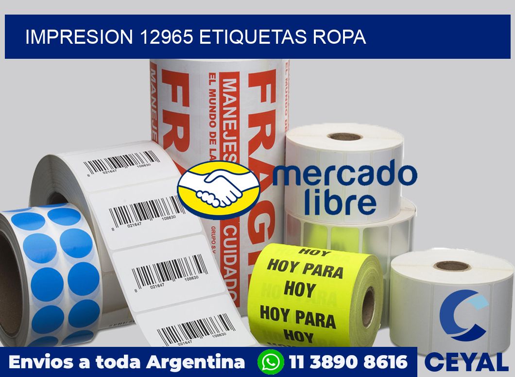 impresion 12965 etiquetas ropa