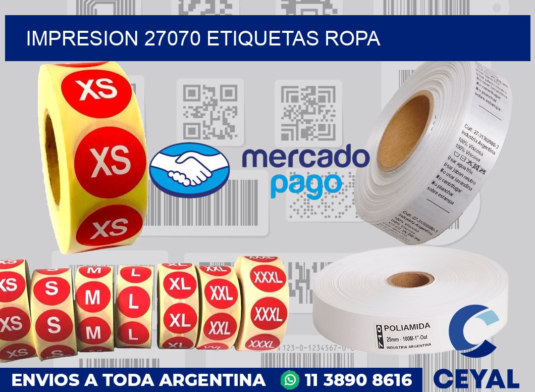 impresion 27070 etiquetas ropa