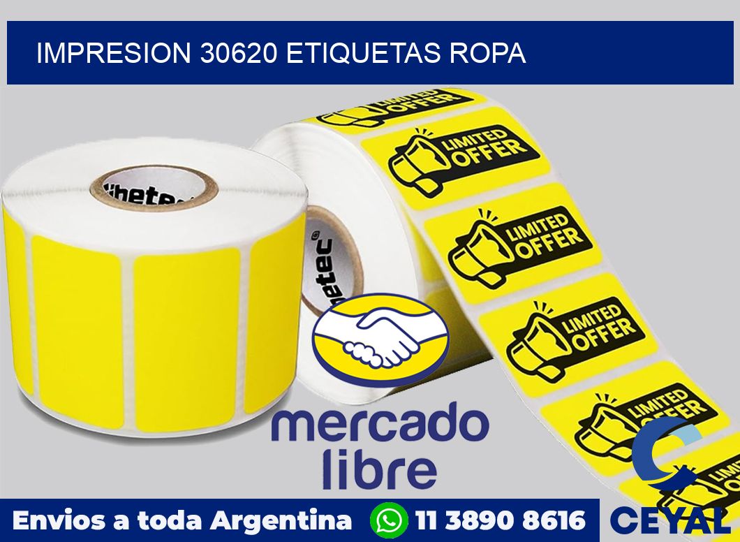 impresion 30620 etiquetas ropa