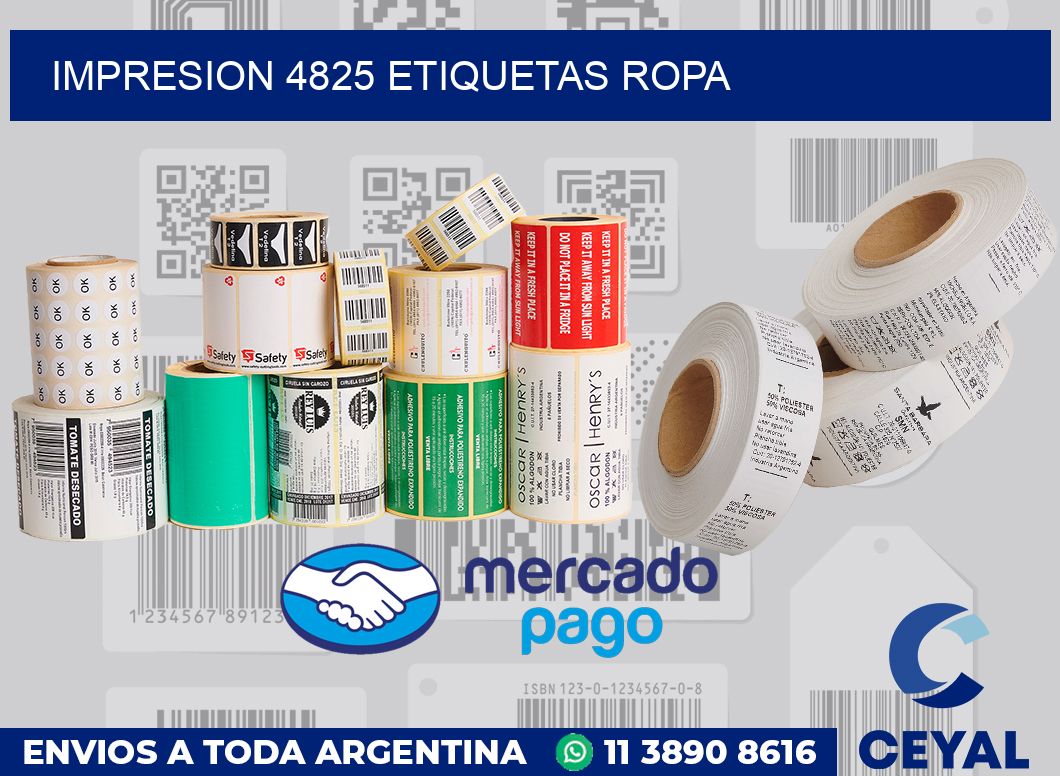 impresion 4825 etiquetas ropa