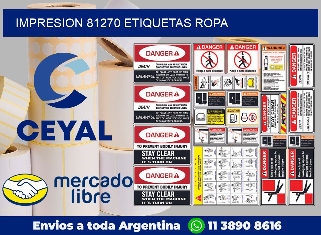 impresion 81270 etiquetas ropa