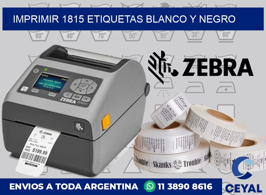imprimir 1815 etiquetas blanco y negro