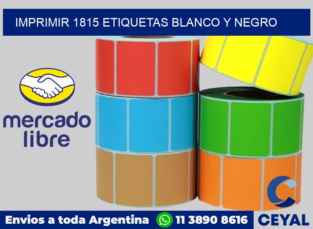 imprimir 1815 etiquetas blanco y negro