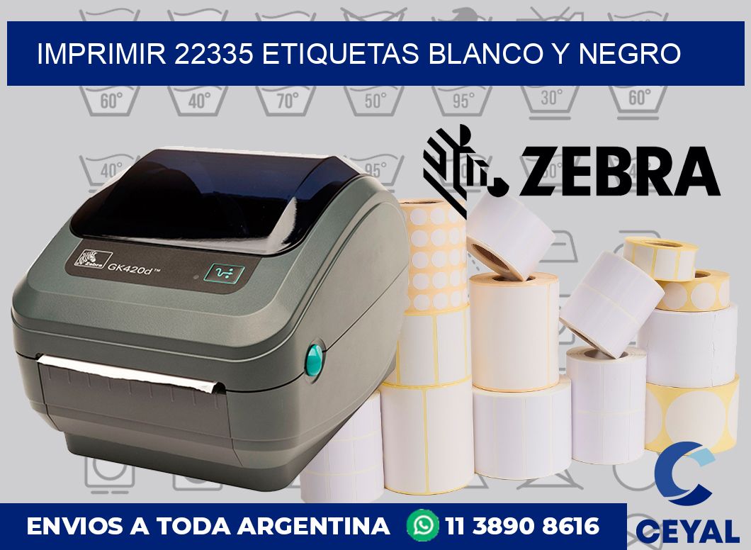 imprimir 22335 etiquetas blanco y negro