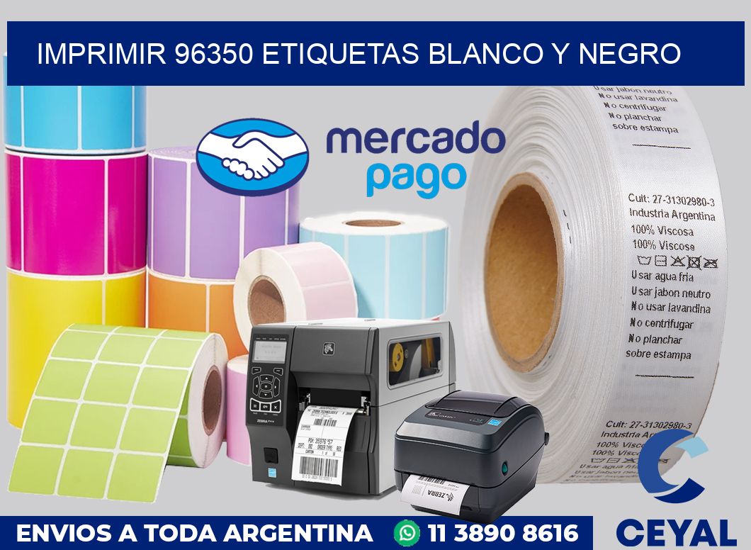 imprimir 96350 etiquetas blanco y negro