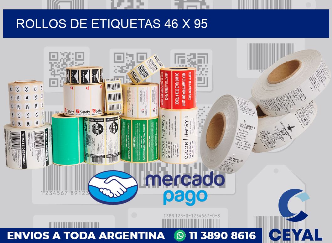 rollos de etiquetas 46 x 95