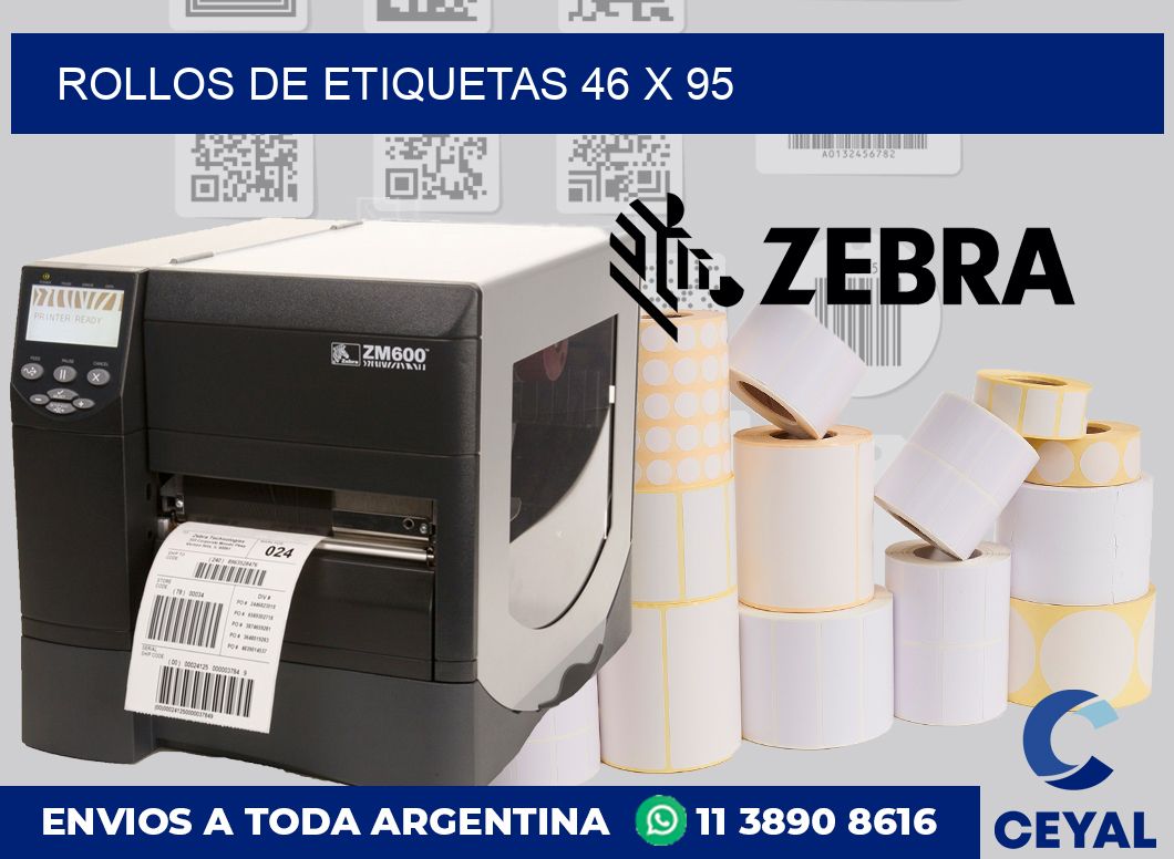 rollos de etiquetas 46 x 95