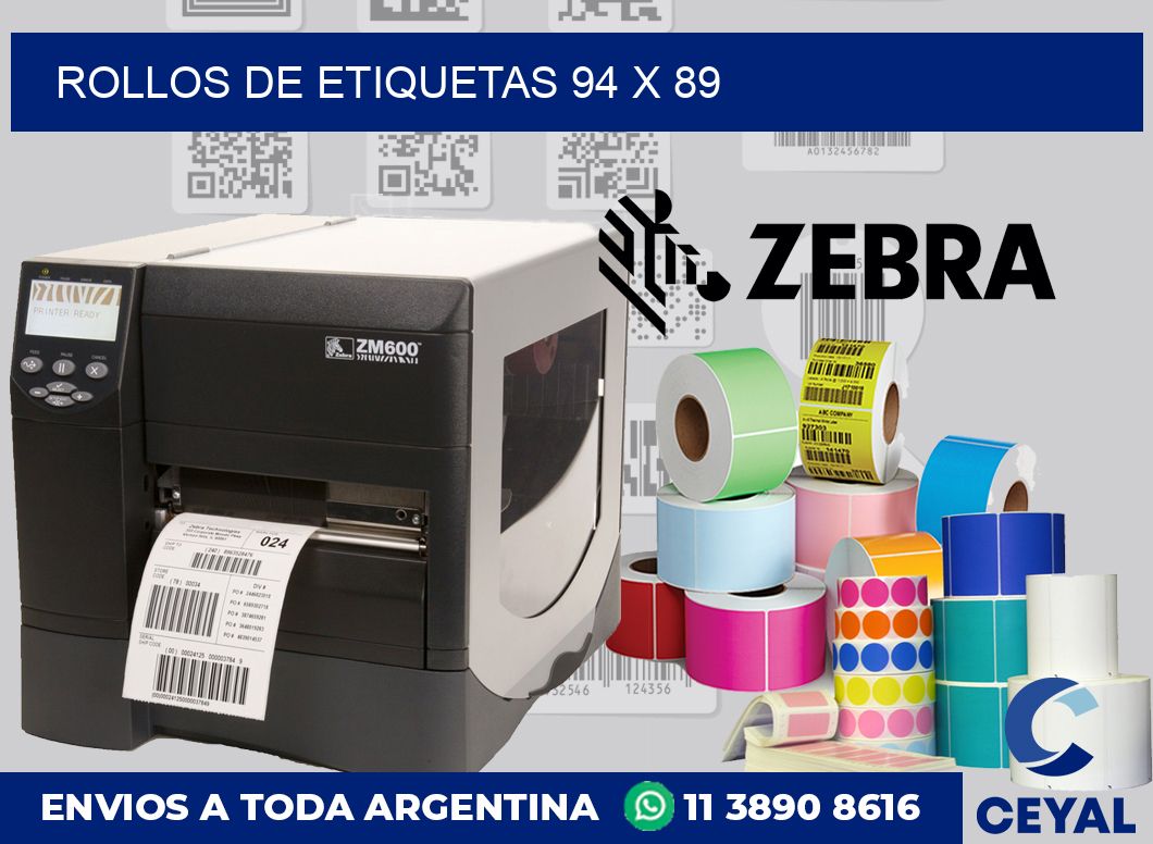 rollos de etiquetas 94 x 89