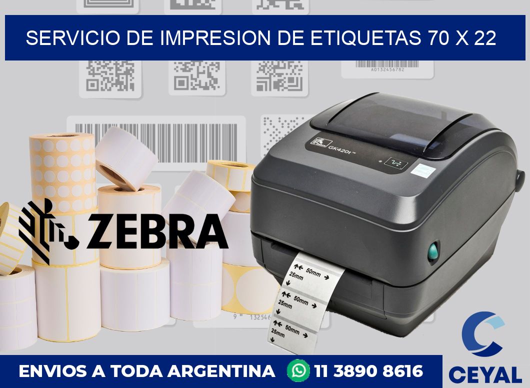 servicio de impresion de etiquetas 70 x 22