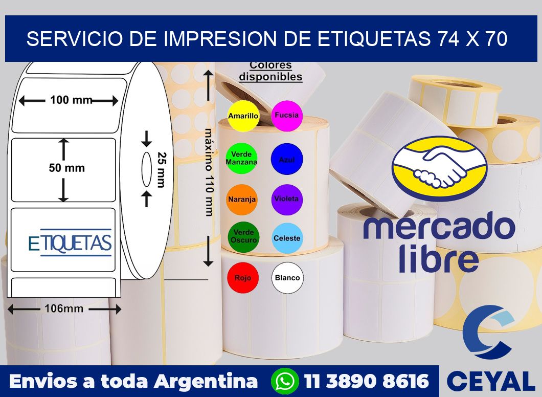 servicio de impresion de etiquetas 74 x 70