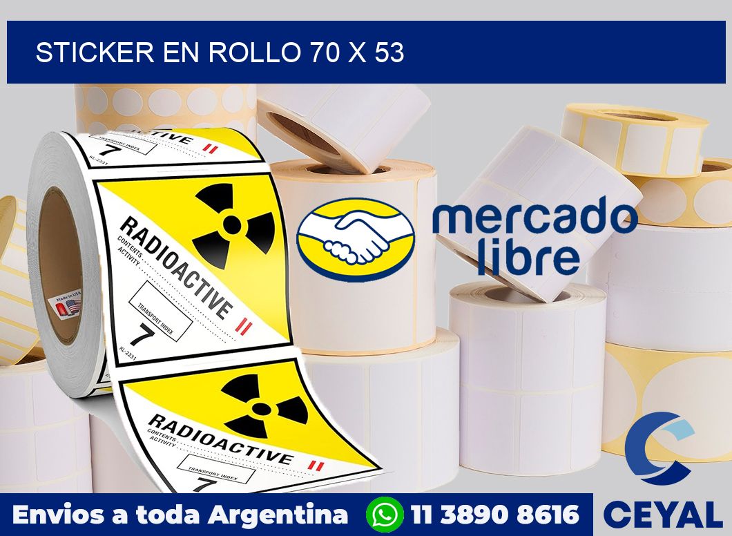 sticker en rollo 70 x 53