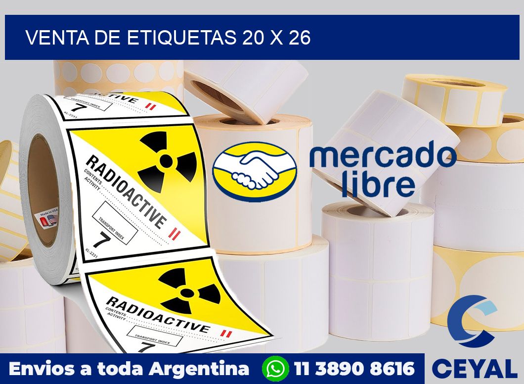 venta de etiquetas 20 x 26